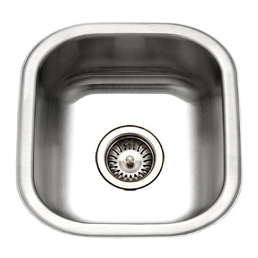 Houzer Club Series Undermount Stainless Steel Square Bowl Bar/Prep Sink Bar Sink - Undermount Houzer